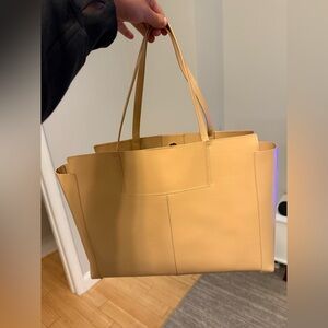 Theory leather tote bag